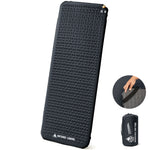 Black camping mat with textured surface and OneTigris Camping branding on a white background.