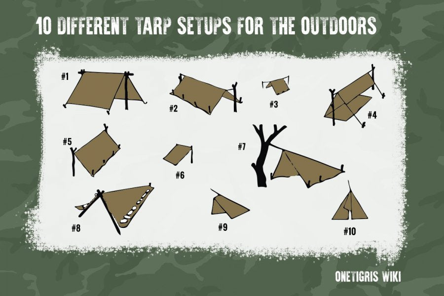 Tarp Guide 10 DIFFERENT TARP SETUPS – OneTigris Camping