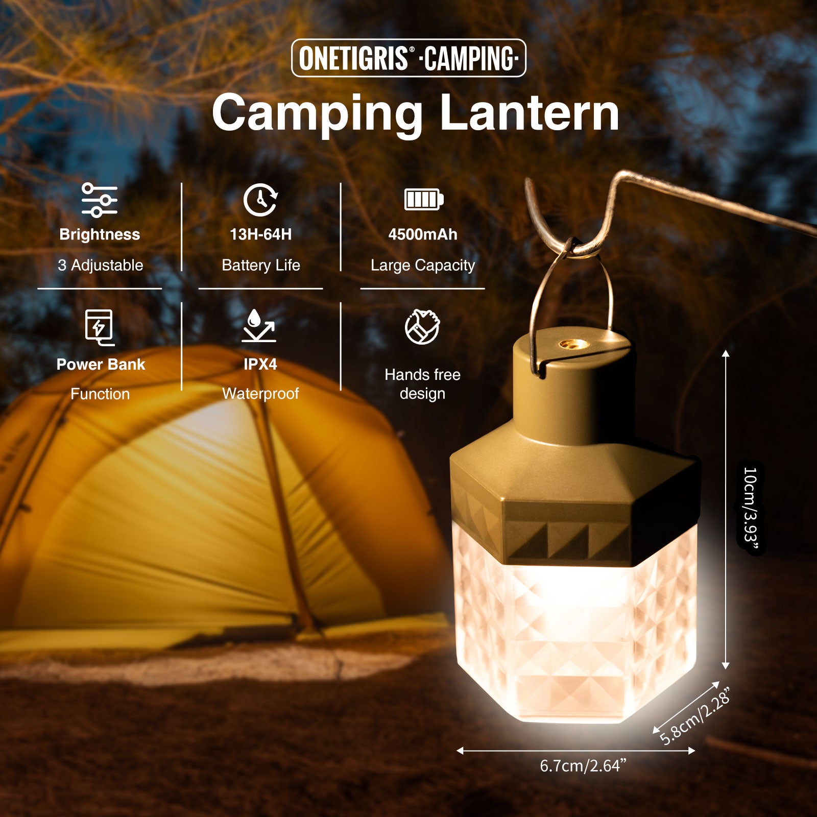 OneTigris LED Camping Lantern