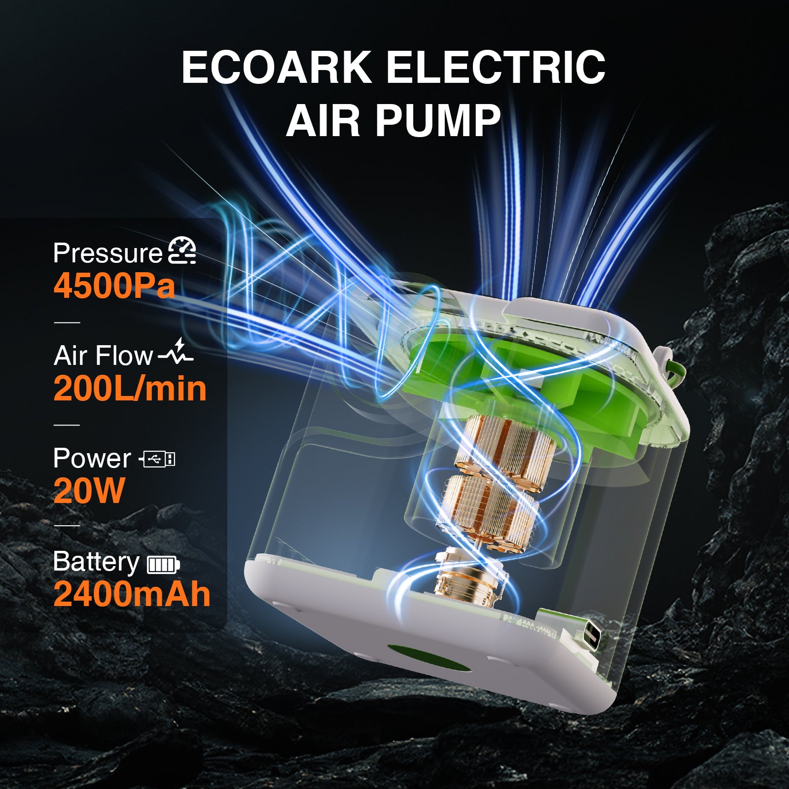ECOARK ELECTRIC AIR PUMP – OneTigris Camping