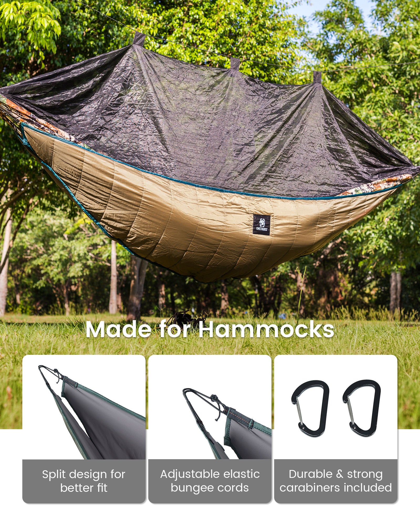 OneTigris HIDEOUT Hammock Underquilt – Lightweight 3-Season