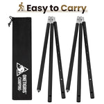 Set of black camping sticks with a carrying pouch labeled 'OneTigris' on a white background.
