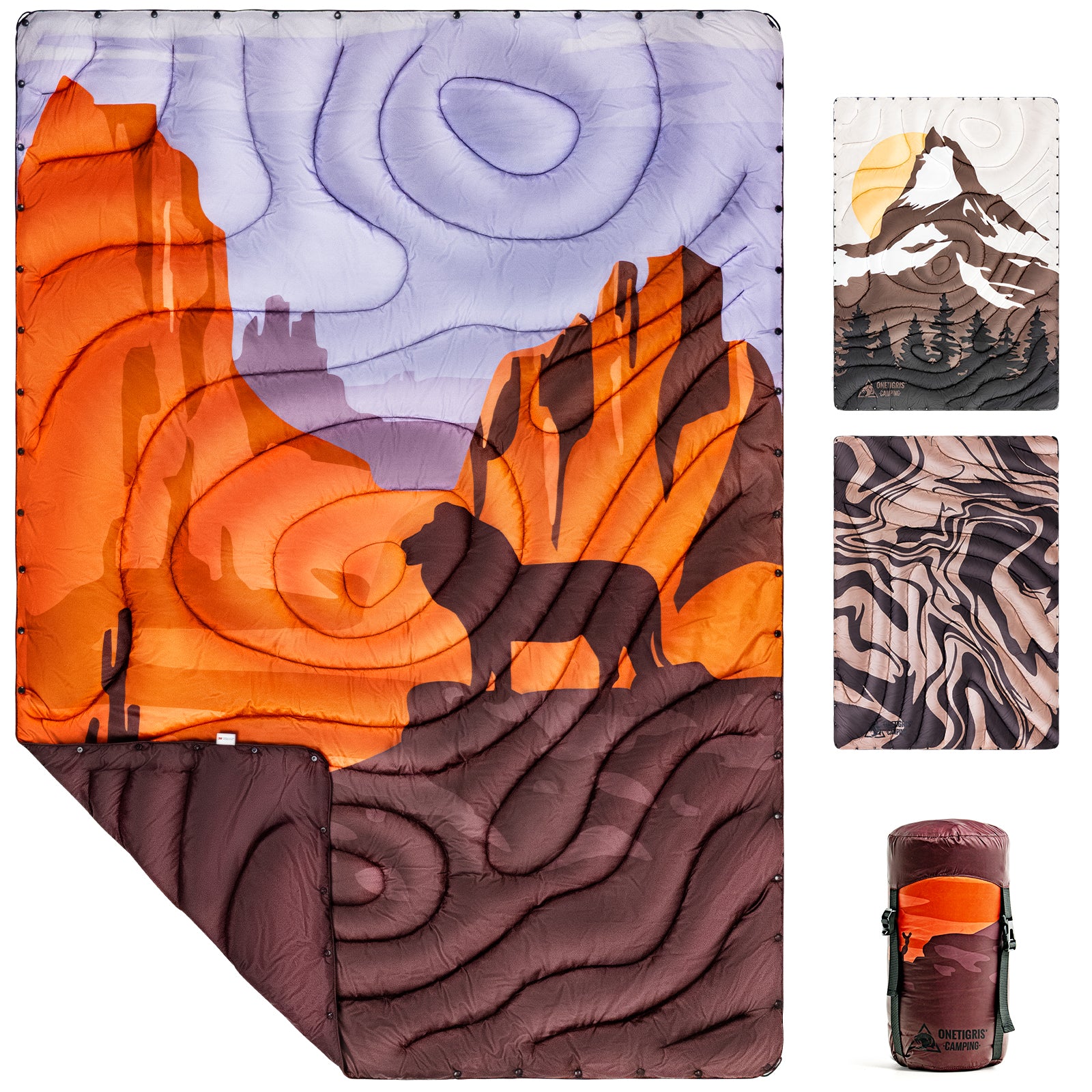 OneTigris Digital Printed Camping Blanket