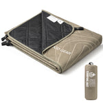 Foldable camping mat with carrying bag on a white background