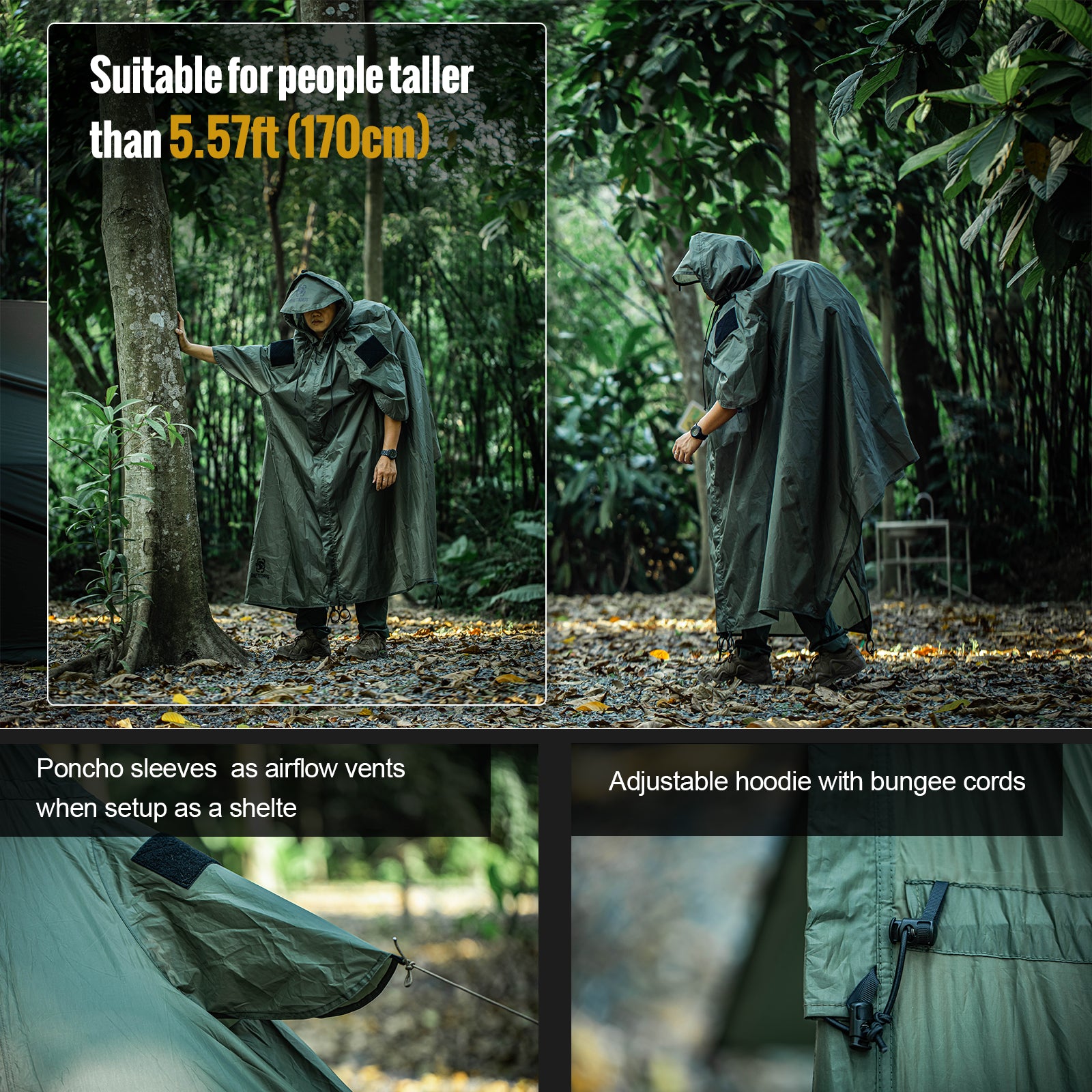 TENTSFORMER Poncho Shelter | Onetigris Camping – OneTigris Camping