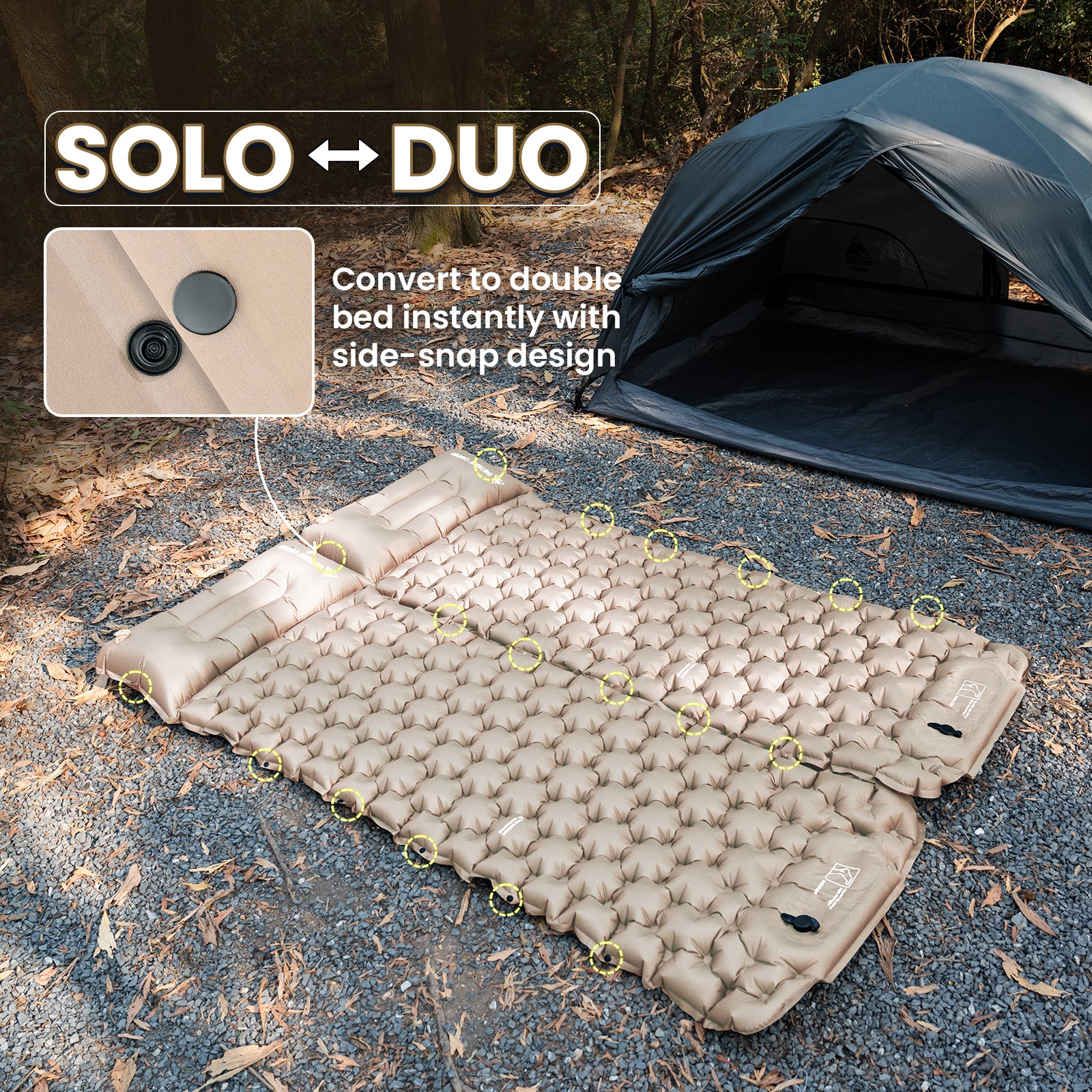 tent mattress pad BLACKCRYSTAL Sleeping Pad| Onetigris Camping – OneTigris Camping