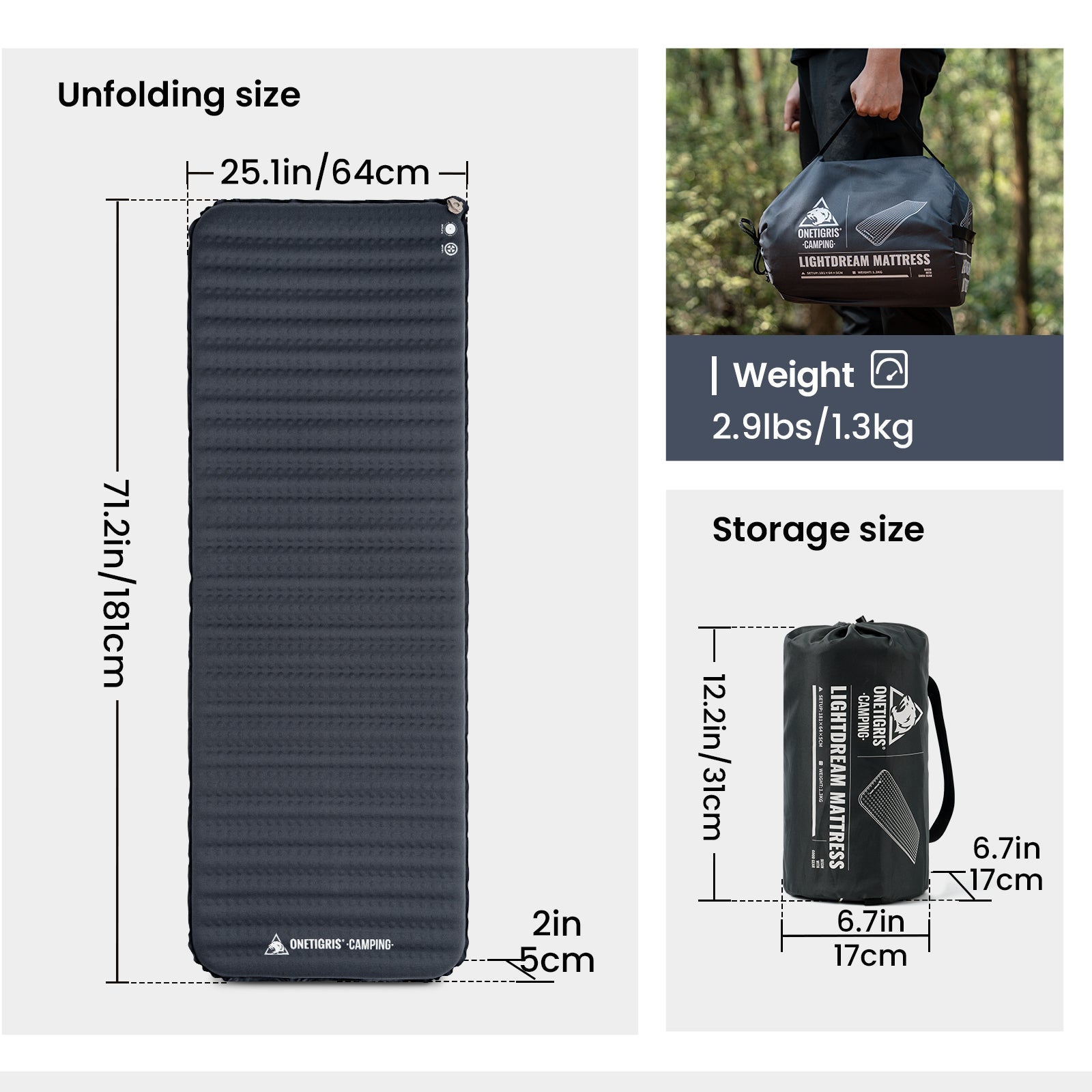 LIGHTDREAM Sleeping Pad | OneTigris Camping