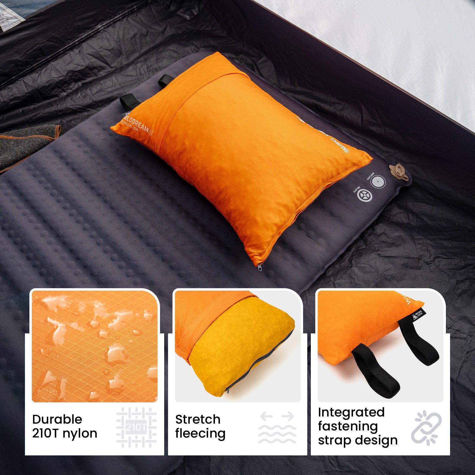 Wilddream MAX Memory Foam Pillow – OneTigris Camping