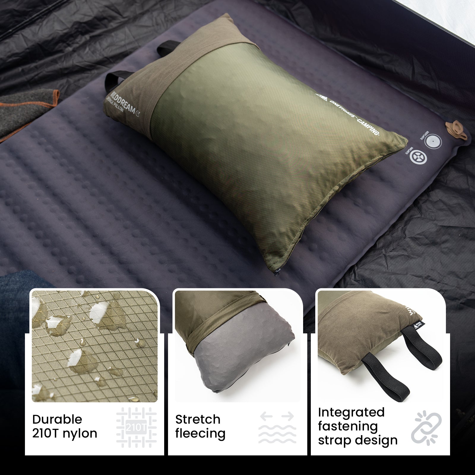 Wilddream MAX Memory Foam Pillow – OneTigris Camping