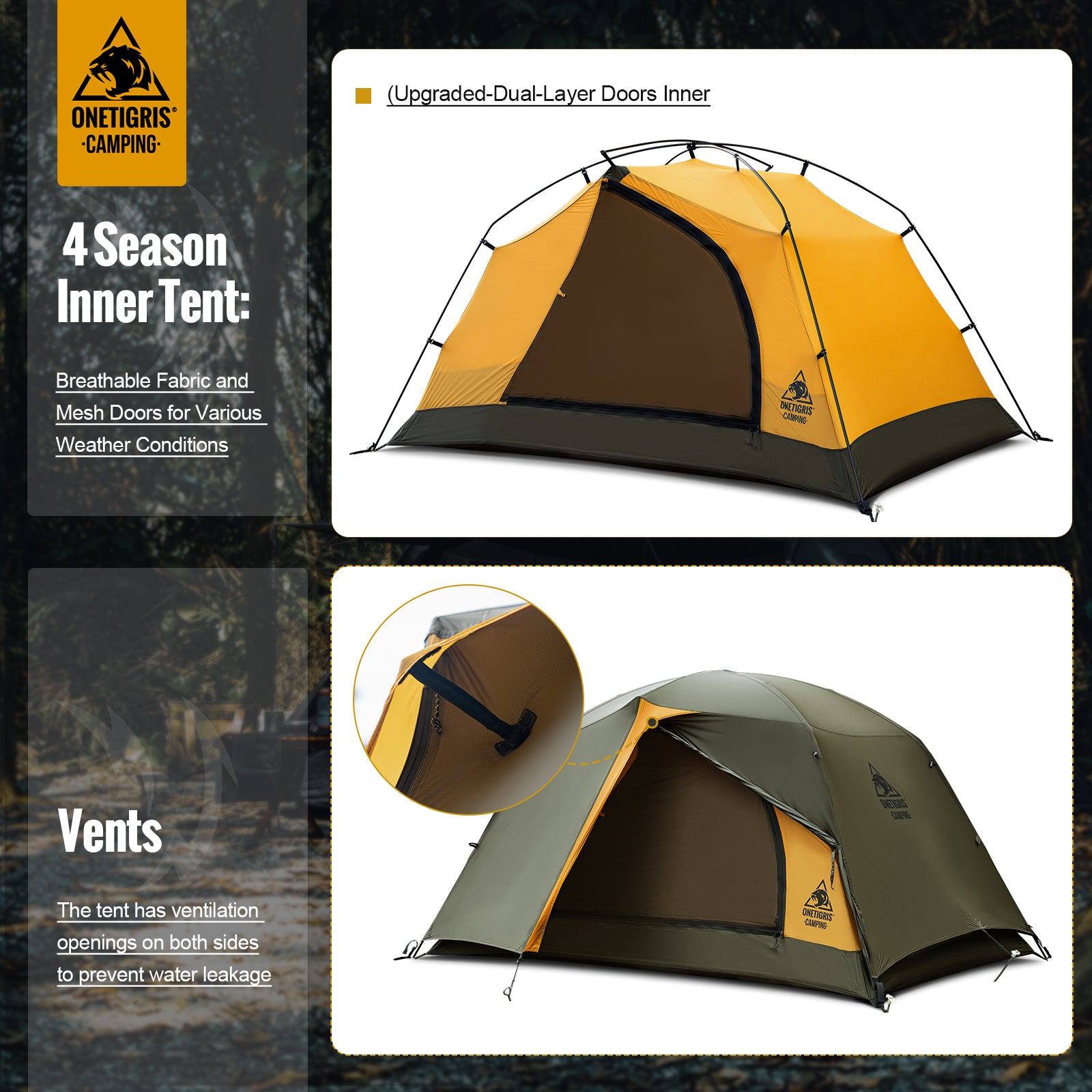 1 person 4 season tent STELLA 4 Seasons Single Camping Tent