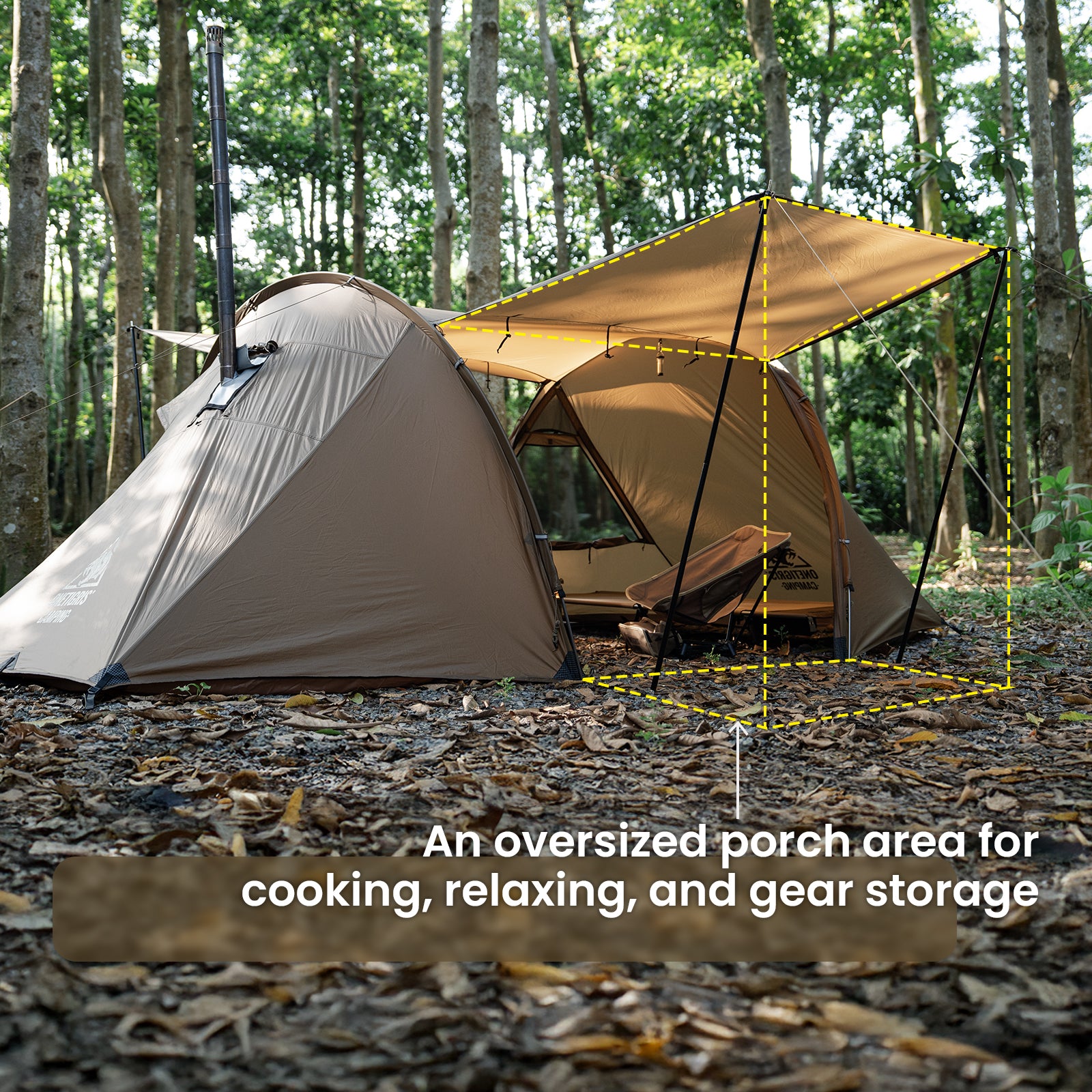 cooking tent RAVEN NEST Tunnel Hot Tent |OneTigris Camping