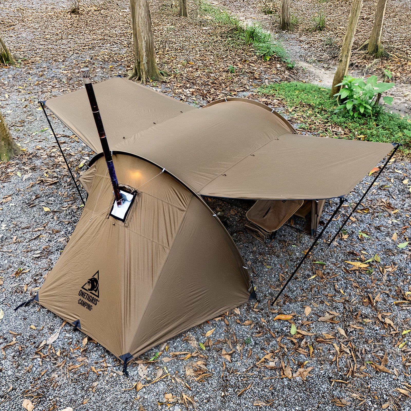 tent nest RAVEN NEST Tunnel Hot Tent |OneTigris Camping