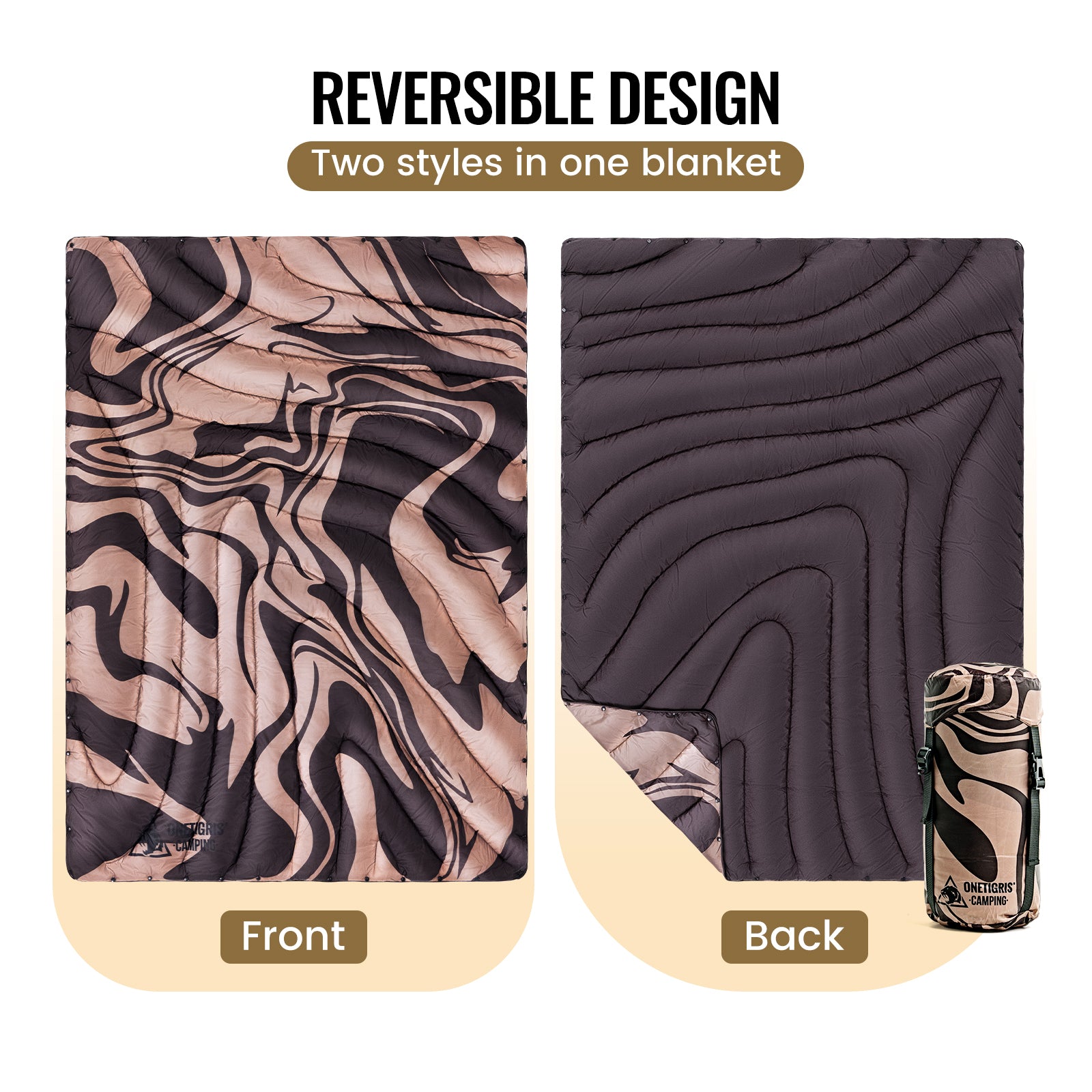 OneTigris Digital Printed Camping Blanket