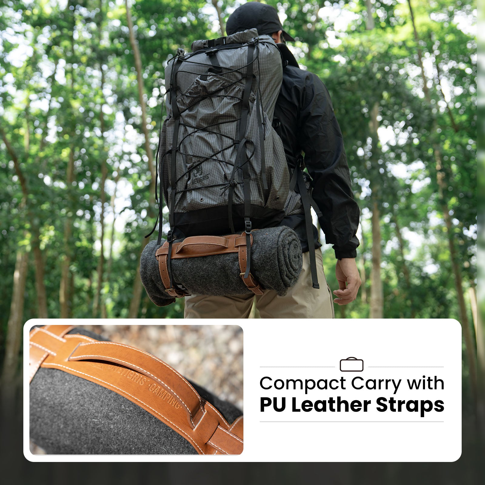 Onetigris Camping Outdoor Camping Wool Blanket