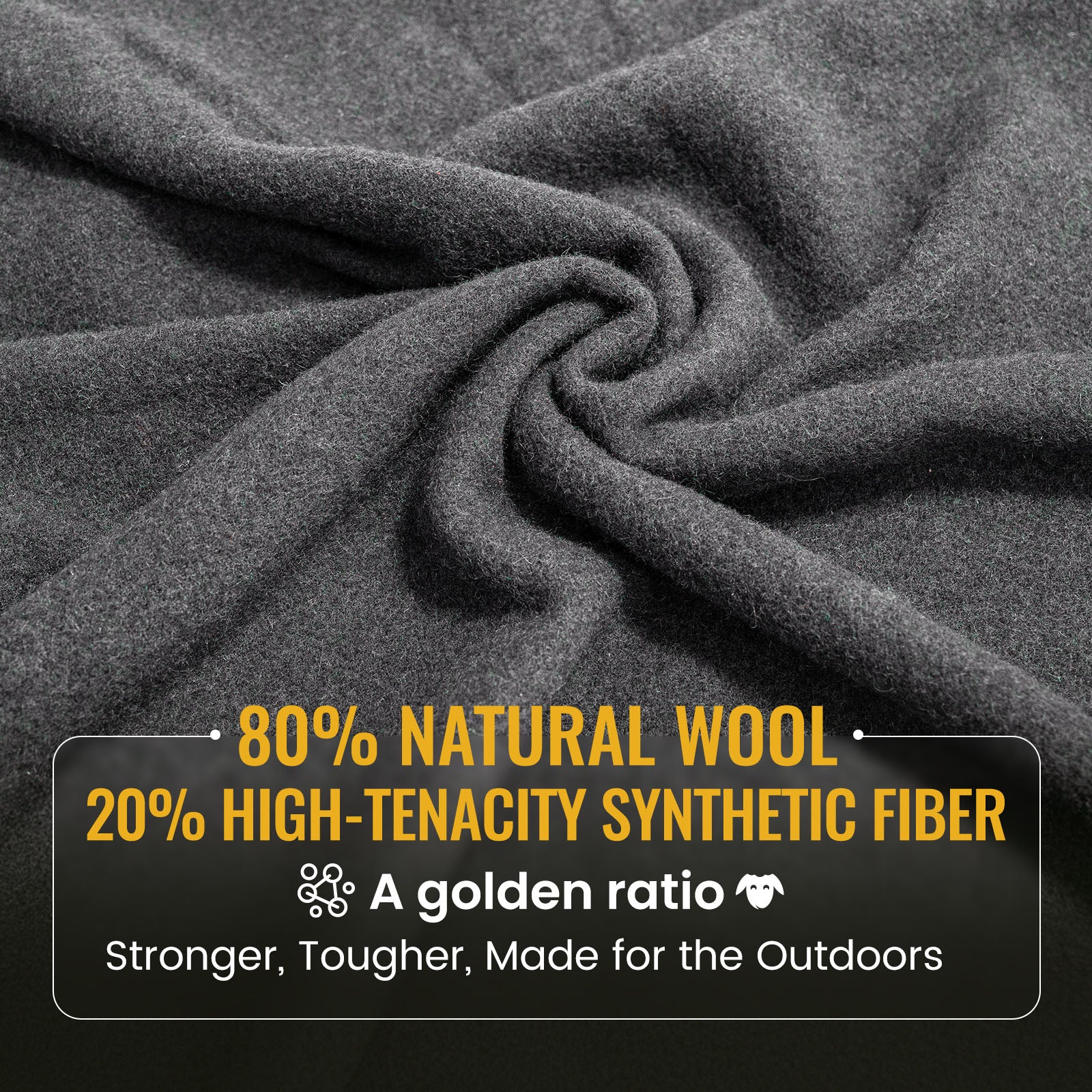 Onetigris Camping Outdoor Camping Wool Blanket