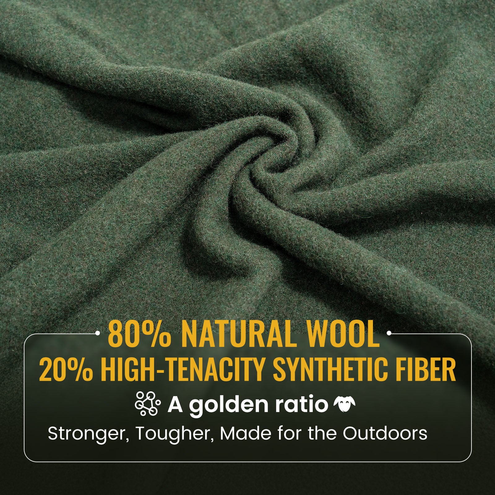 Onetigris Camping Outdoor Camping Wool Blanket