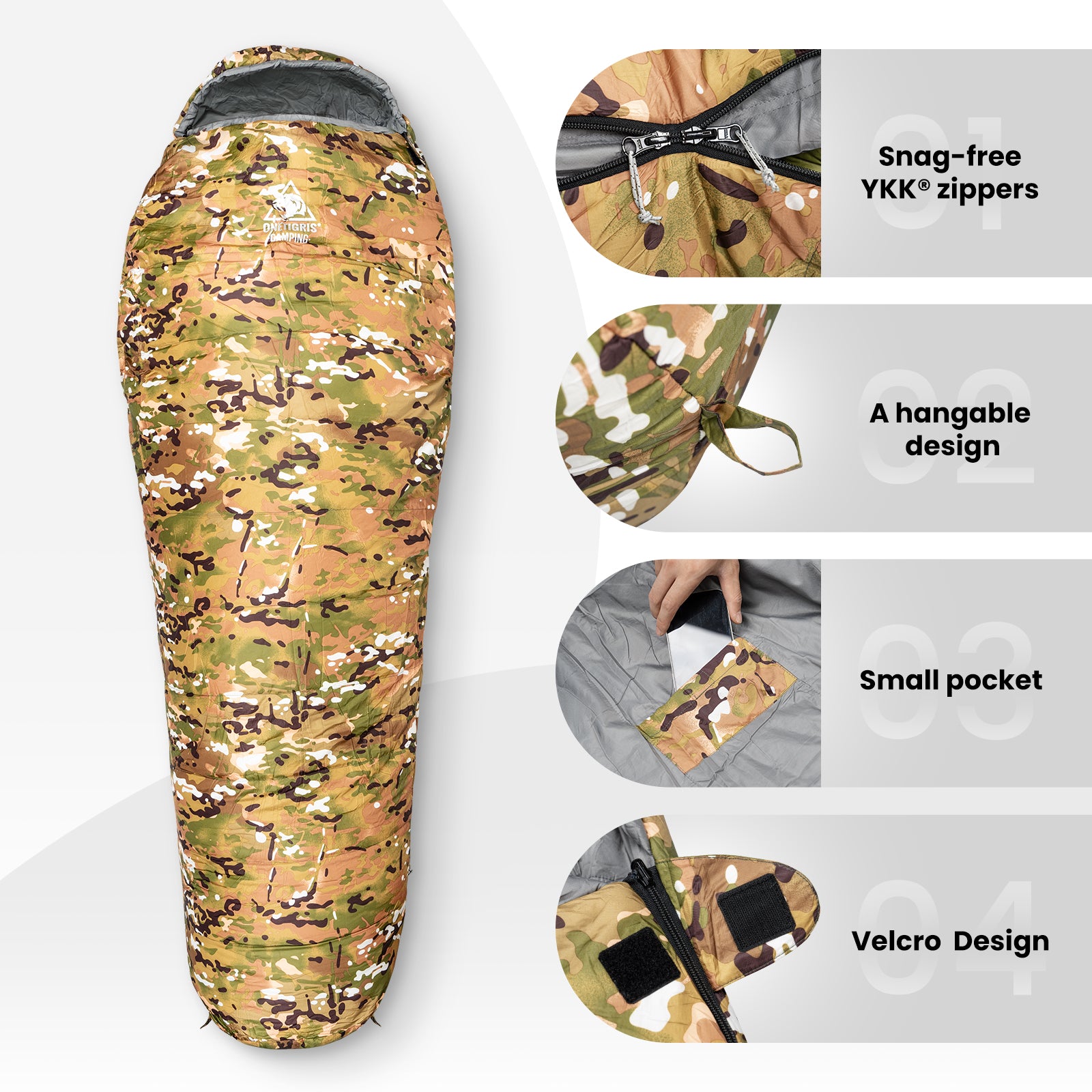 Light Patrol 4 Season Mummy Sleeping Bag| OneTigris – OneTigris