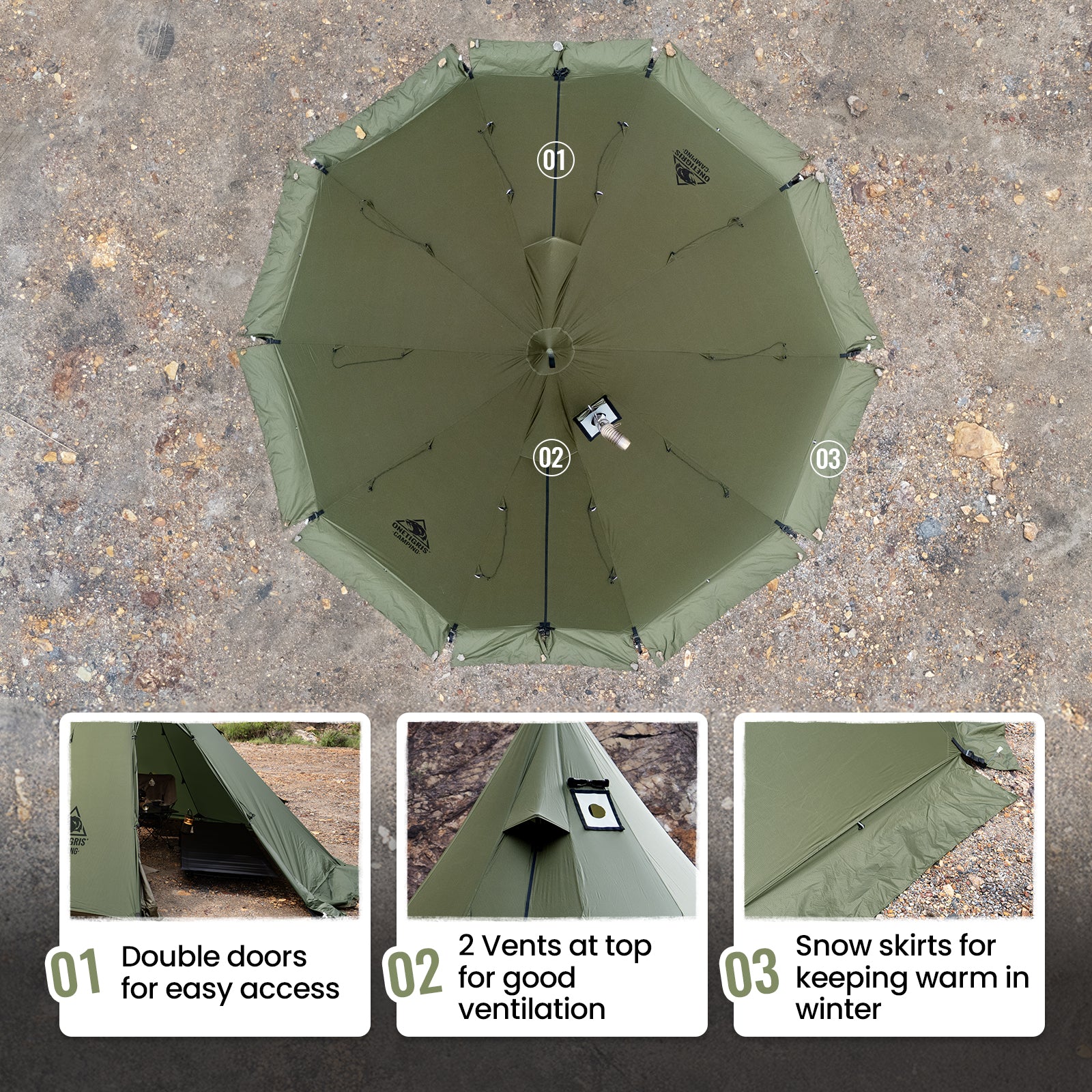 ロックフォートレスホットテント – OneTigris Camping