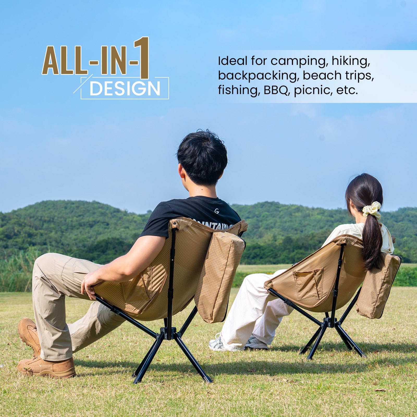 Chaise De Sol OneTigris - Légère Et Portable - Pour Camping, Plage, Festivals