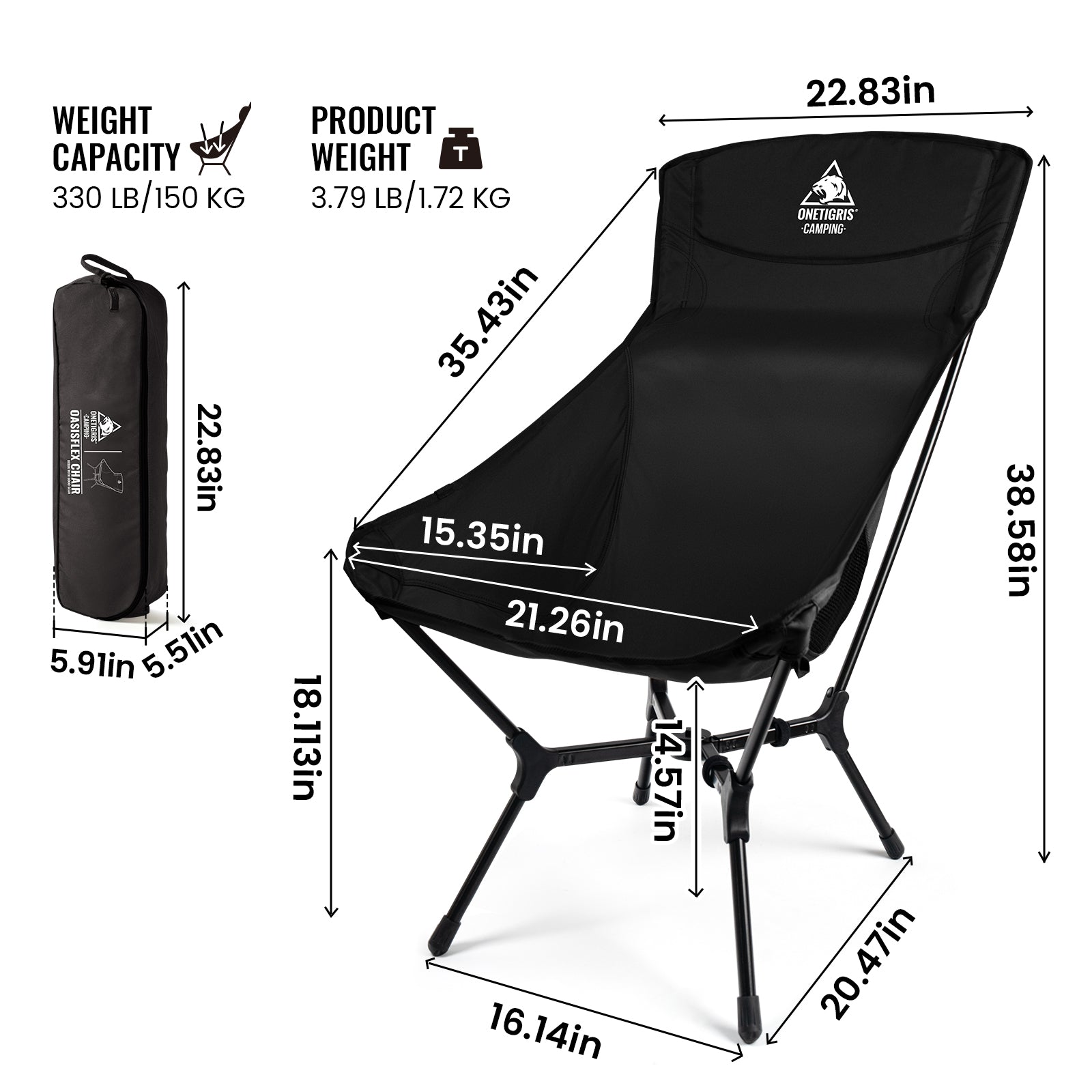 OASISFLEX High Back Camping chair