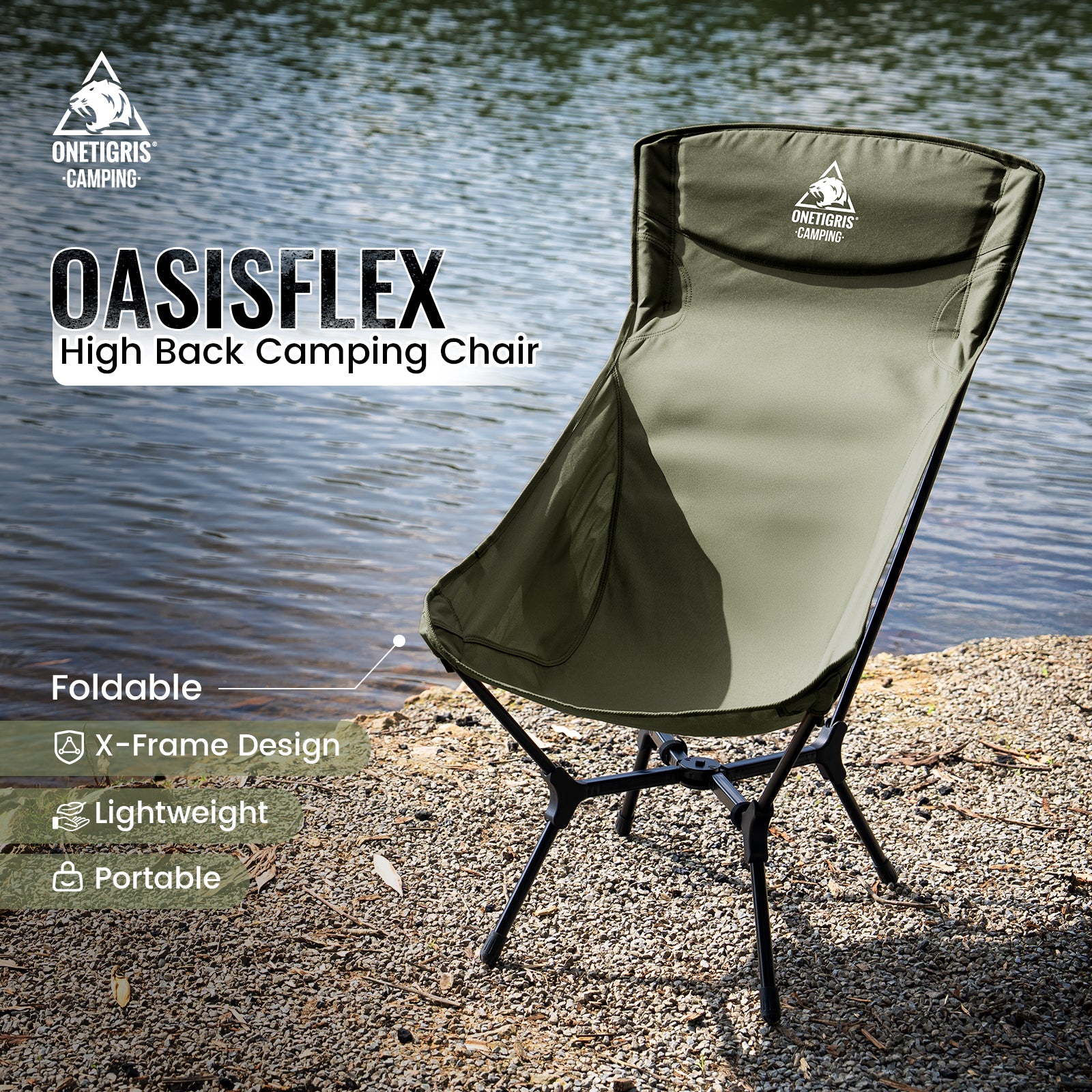 onetigris campingstuhl OASISFLEX High Back Camping chair