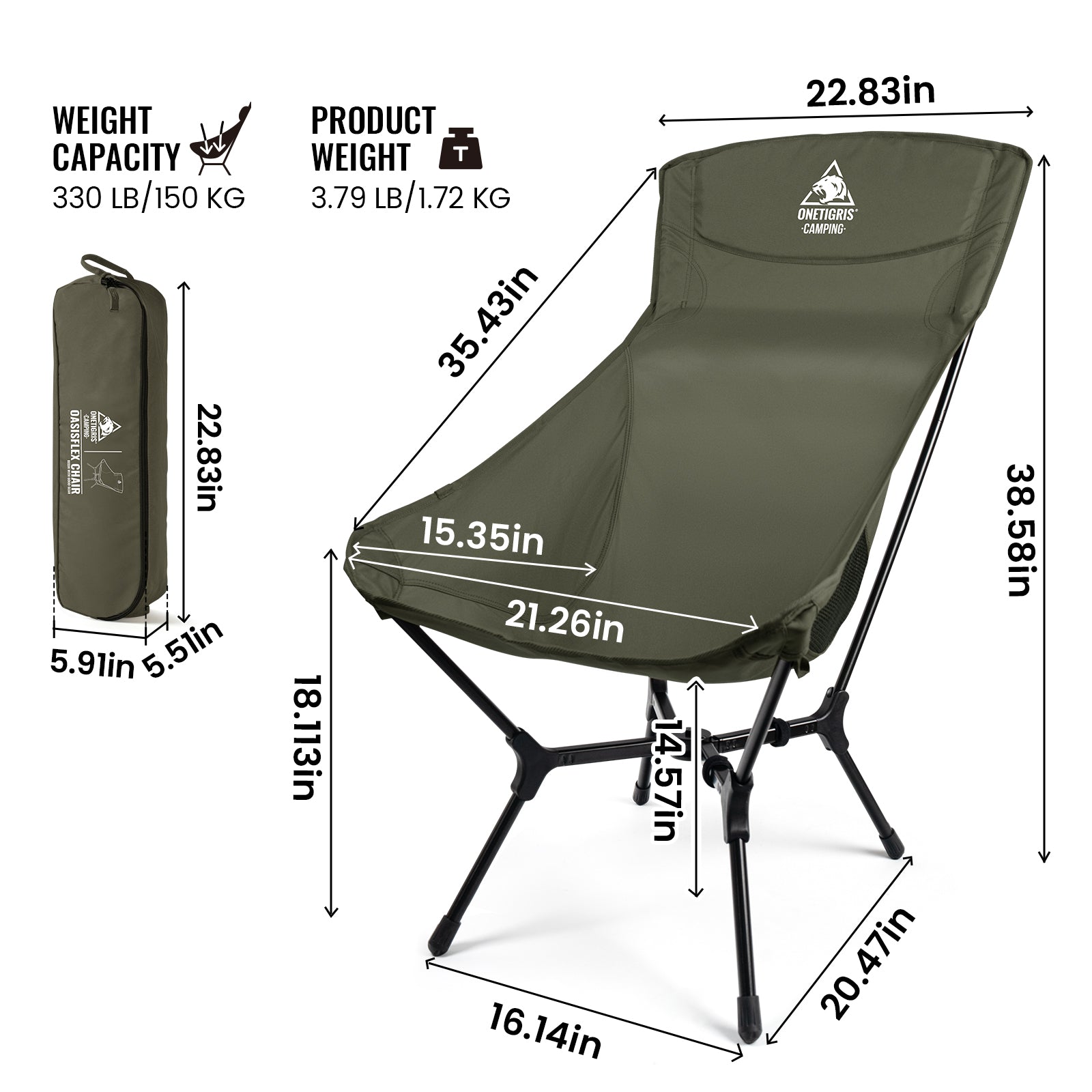 OASISFLEX High Back Camping chair
