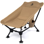 Onetigris Snooz Reclining Camping Chair with black legs on a white background 