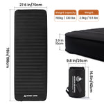 OneTigris DREAMSTAR PRO camping mattress dimensions: 78in x 27.6in x 3.9in, packed size 16.5in x 9.8in, weighing 2.5kg with a 150kg weight capacity.