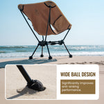 Camping Chair  with Anti-sink Ball design on a beach