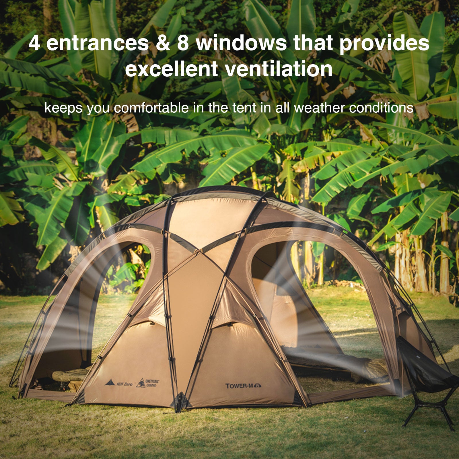 biggest camping tent TOWER M Camping Tent