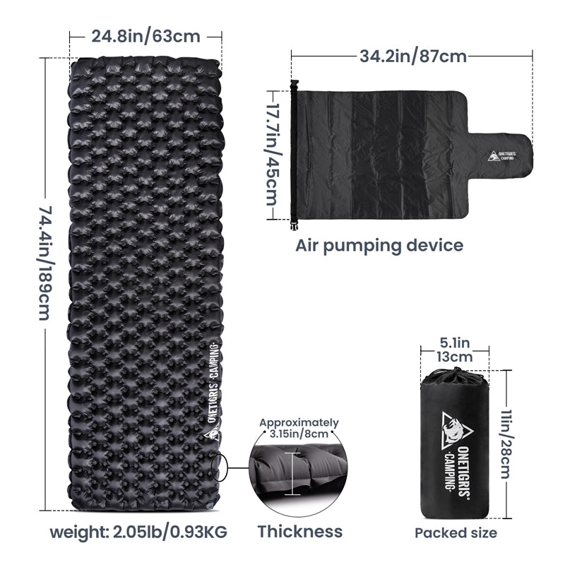 Amazon.com : OneTigris Obsidian Ultralight Sleeping Pad, 5.2
