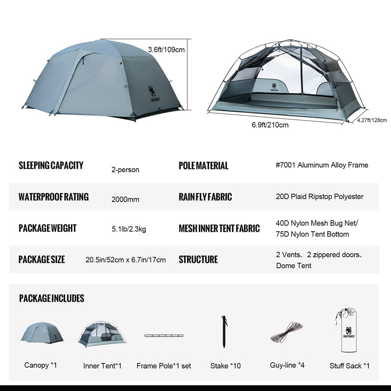 COSMITTO Backpacking Tent