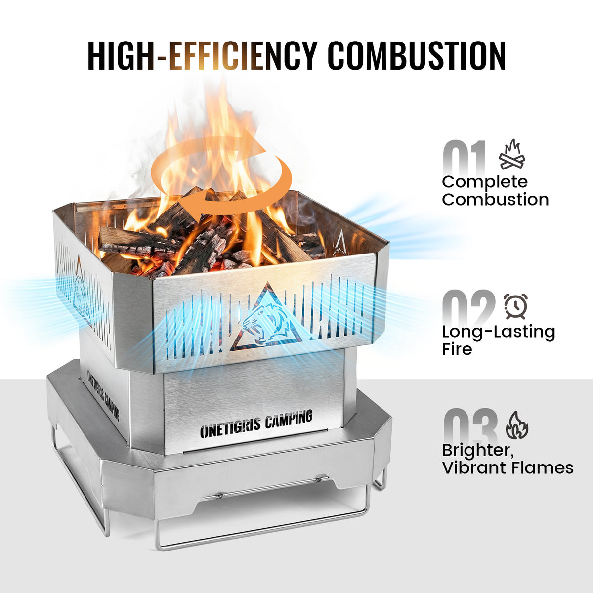 This high-efficiency outdoor cooking stove is perfect for boiling water, cooking food, and wilderness survival.