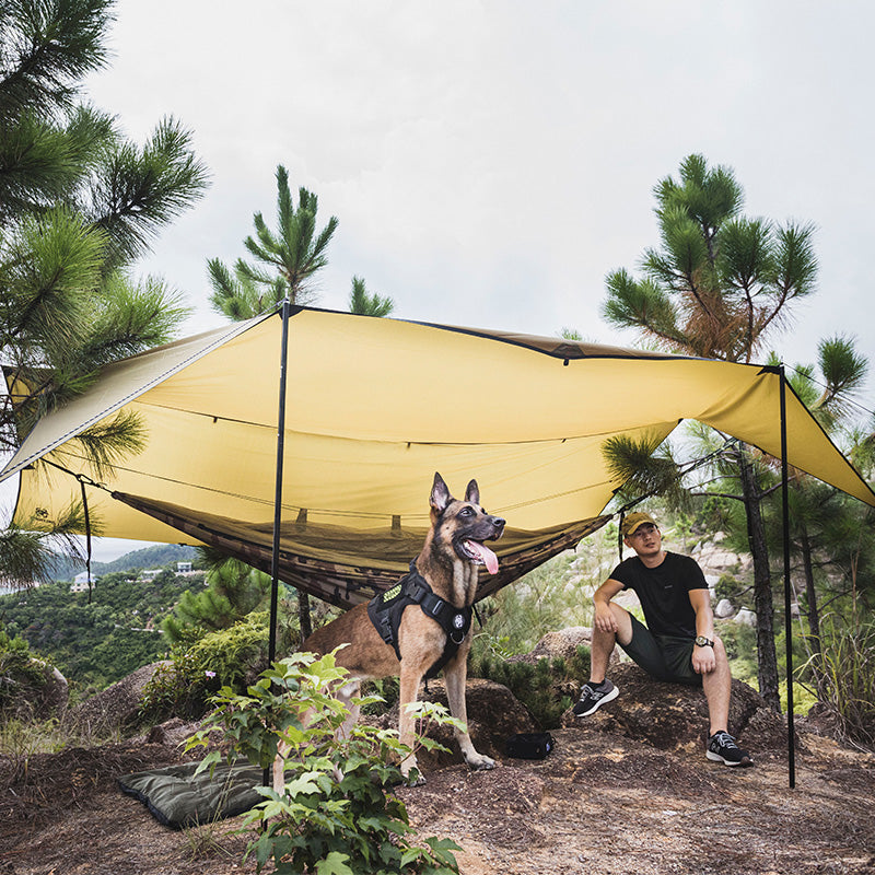 OneTigris Coyote Brown Ripstop Camping Tarp | Waterproof Heavy Duty Tarps
