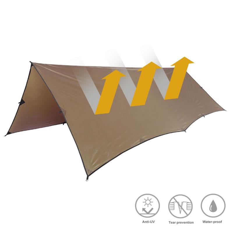 tarp bulli OneTigris Coyote Brown Ripstop Camping Tarp | Waterproof Heavy Duty Tarps